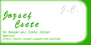 jozsef csete business card