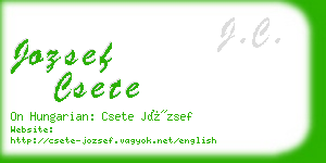 jozsef csete business card